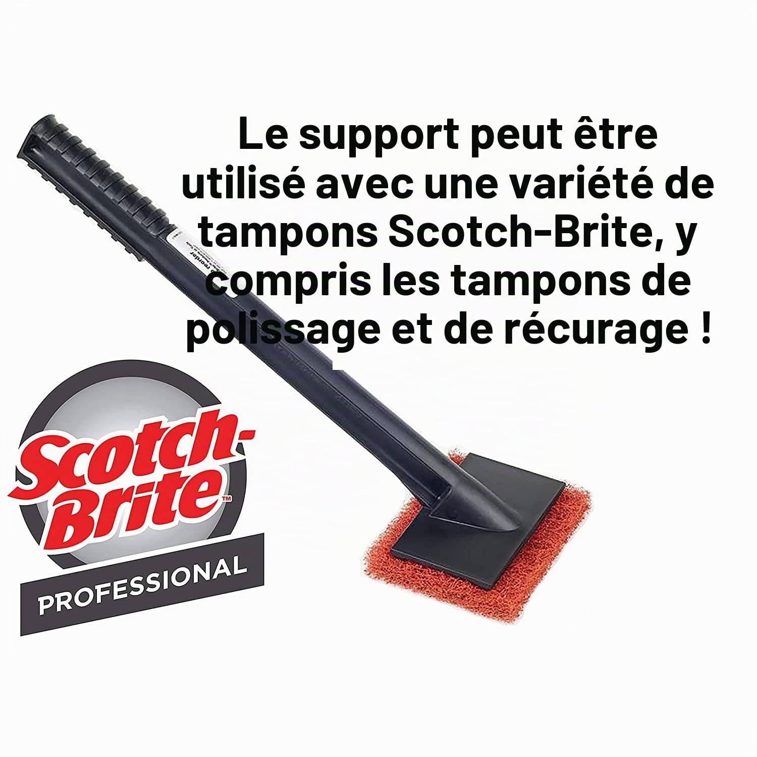 Scotch-Brite Lot de 6 tampons à récurer très résistant à Nettoyage Rapide, 10,2 x 13,3 cm, pour Cuire sur des Aliments et des huiles de Cuisson, à Utiliser sur Une Plaque Chaude ou Froide, Orange