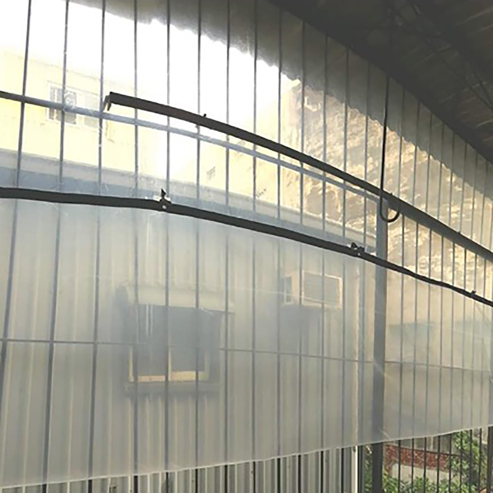 Wytrzymałe przezroczyste wodoodporne plandeki na zewnątrz. 2 x 3 m, 2 x 4 m, 2 x 4,9 m, plandeka przezroczysta na patio, przezroczysta plastikowa plandeka do ogrodu na zimę (5 x 8 m)