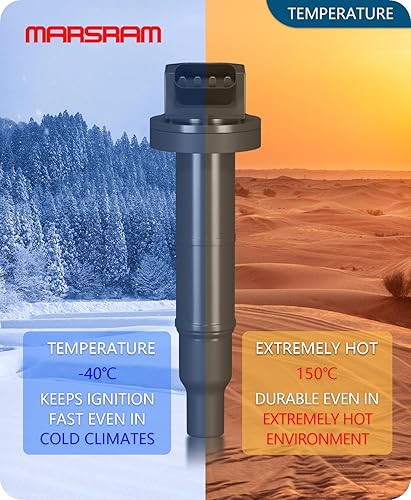 Vista 65 de Marsram Paquete de bobinas de encendido UF487 y doble bujía de iridio para Toyota Lexus 2005-2018 Camry Highlander Avalon Rav4 Sienna Venza RX350