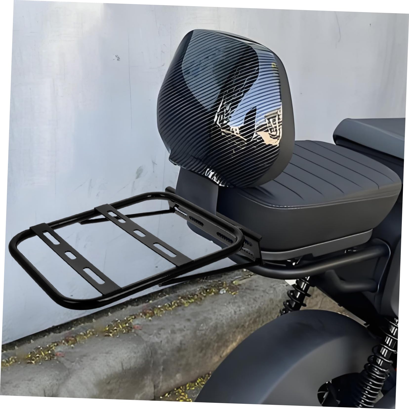Soporte del Maletero de Hierro para Motocicleta Eléctrica Trasera | Fijación Segura, Instalación y Retirada Sencillas, Diseño Multifuncional, Mejor Aprovechamiento del Espacio