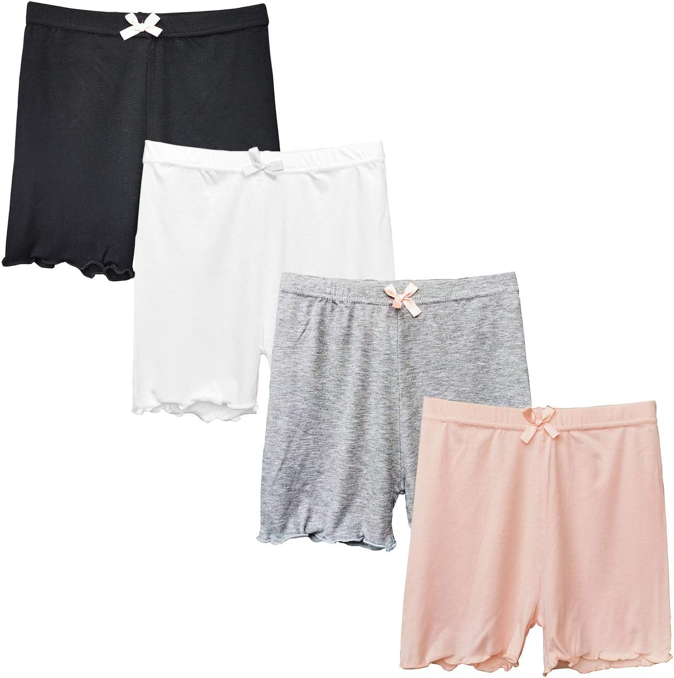 CHUNG Toddler Little Big Girls Dance Bike Play Shorts Under Dress Skirt School Uniform Underpants 4 Pack 2-9Y