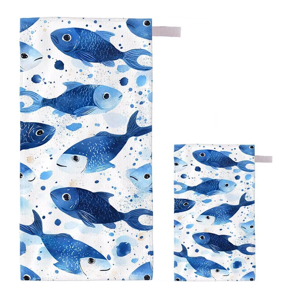 Telo Mare XXL 220x100cm/35x70cm, 2 Set Telo Mare Microfibra Pescare Asciugamano Palestra Uomo, Antisabbia, Leggero, Asciugatura Rapida, Teli da Spiaggia Grandi Accessori per Camping Natation Yoga D-70