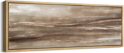 Miniatura 67 de MUDECOR Lienzo enmarcado extra grande para pared, tonos neutros suaves, naturaleza, vida silvestre, antiguo, retro, bellas ilustraciones,