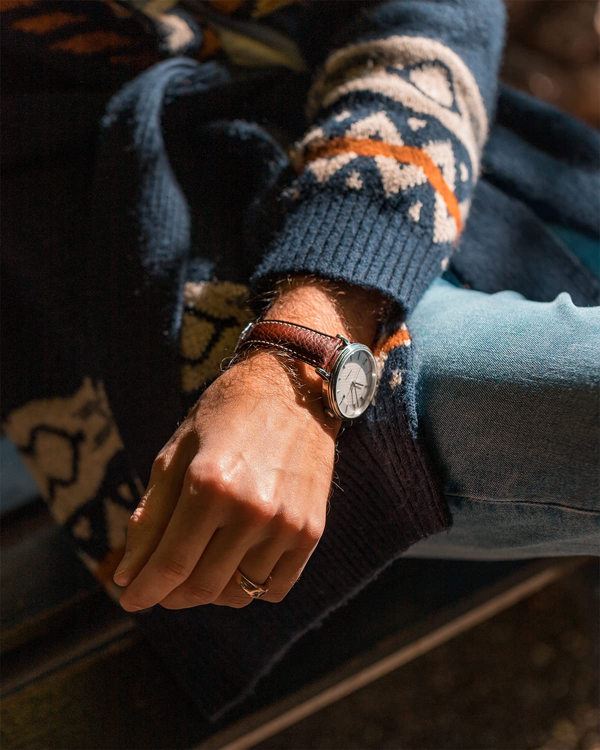 HIRSCH BOSTON L Uhrenarmband aus englischem Büffelleder - Klassisch/Elegant