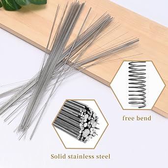 104 Pcs 40 cm 304 Stainless Steel Spring Wire 12 Different Straight Full Hard Spring Steel Wire, 0.3mm-0.6mm, 0.8mm, 1mm, 1.2mm, 1.4mm, 1.6mm, 1.8mm, 2mm, 3mm