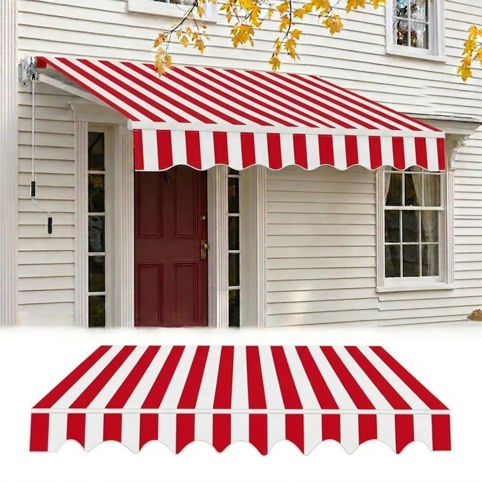 Lona de repuesto para toldo impermeable tela con faldón protector UV para terraza