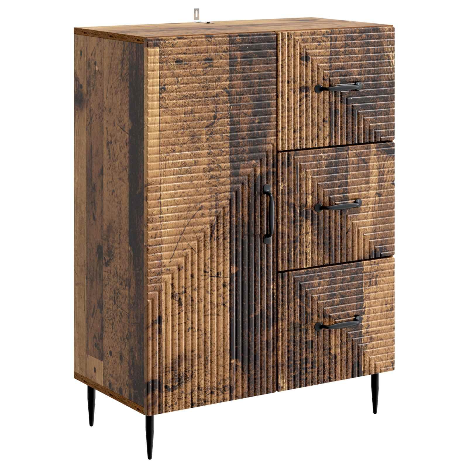 Credenza in legno anticato, 66 x 34,5 x 89,5 cm, in legno