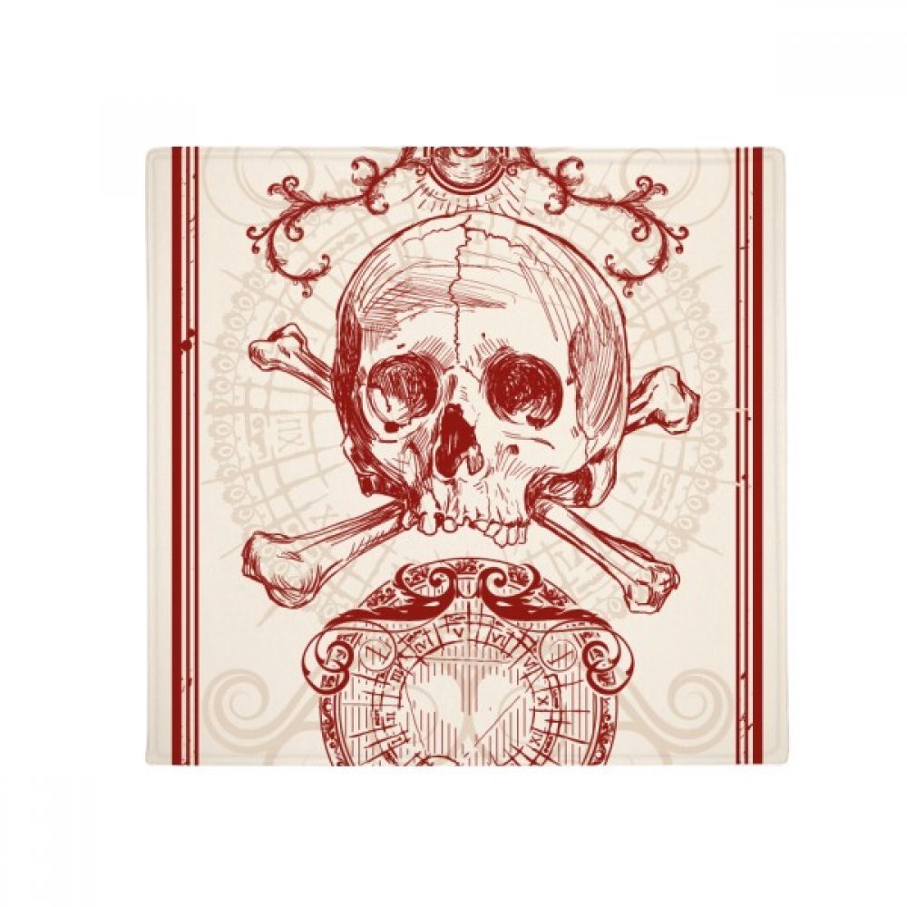 Tapis de sol squelette poker rouge 80cm une idée cadeau originale