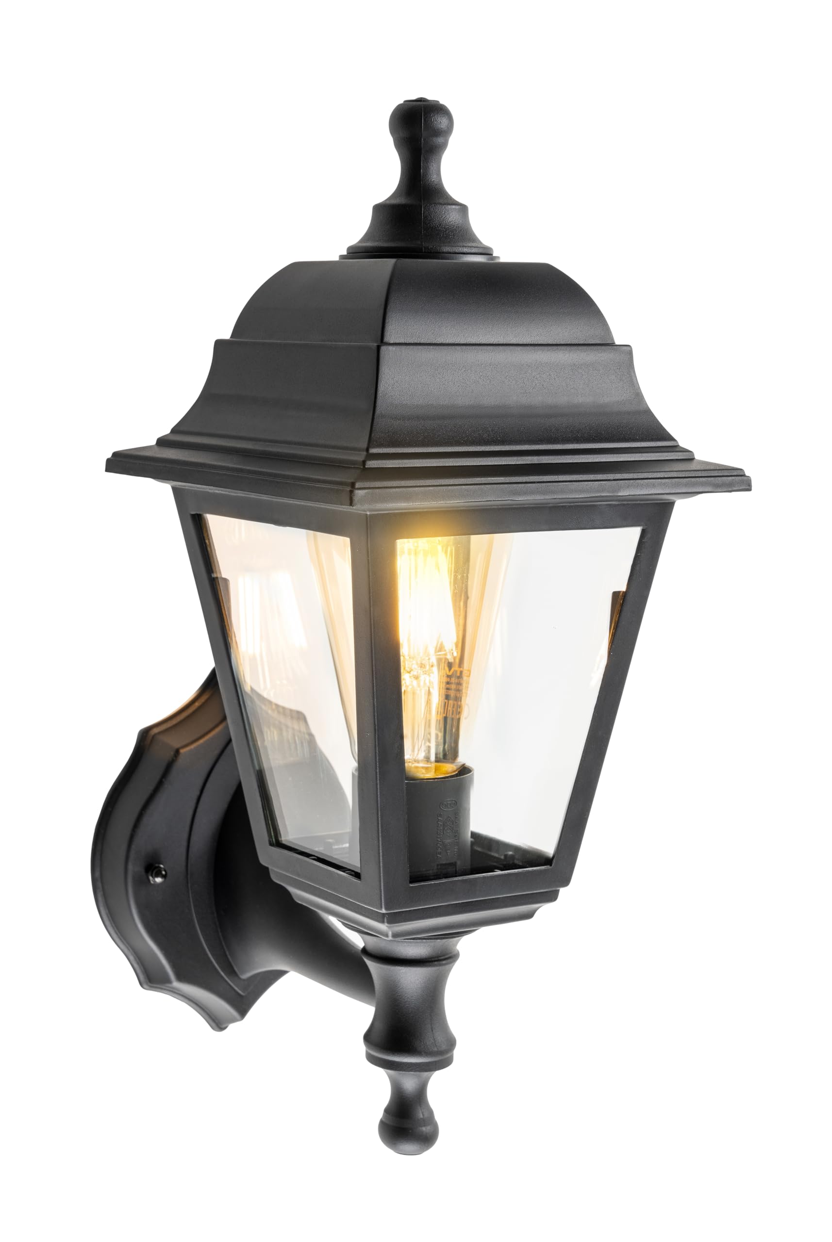 CGC Lighting Outdoor Outside Wall Light Black Coastal Weatherproof Lantern Traditional Vintage LED (Black Wall Light 3)
