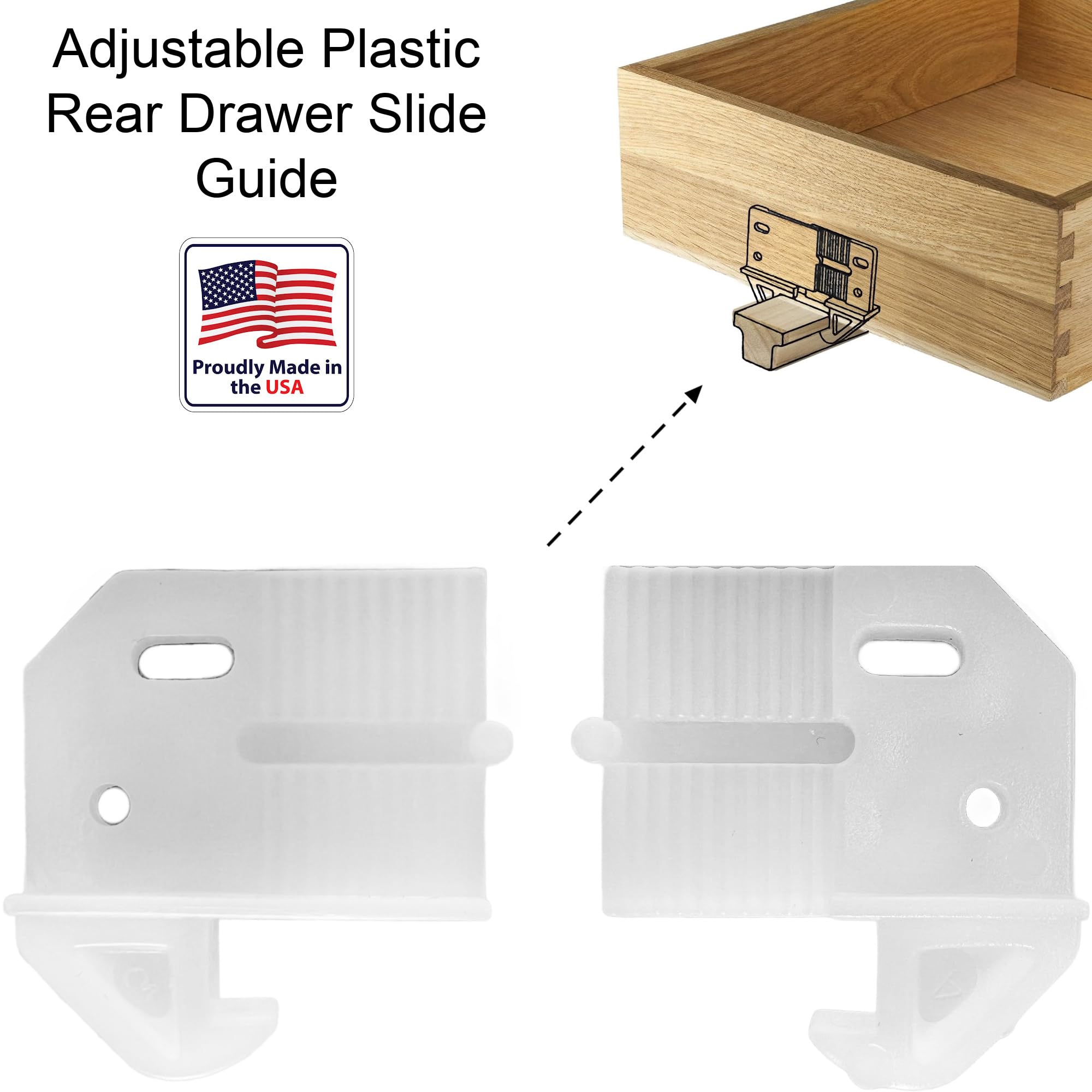 Drawer Slide Guides - 1/4" Rail T-Shape -6 Drawer Slide Guides - 1/4" Rail T-Shape -6