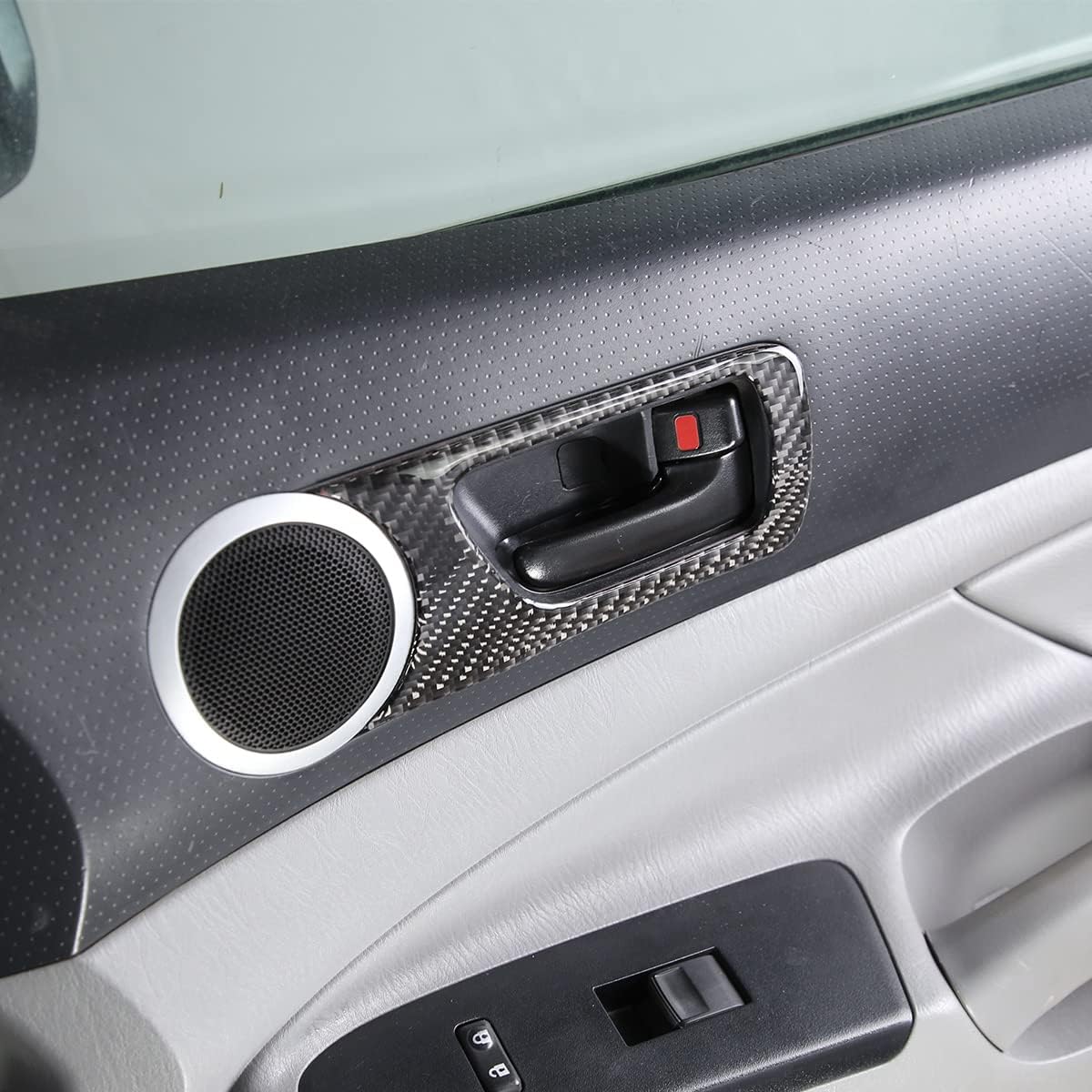 for Toyota Tacoma 2011-2015 Real Carbon Fiber Car Door Handle Sticker Decorative Panel Cover Protection Car Interior Accessories