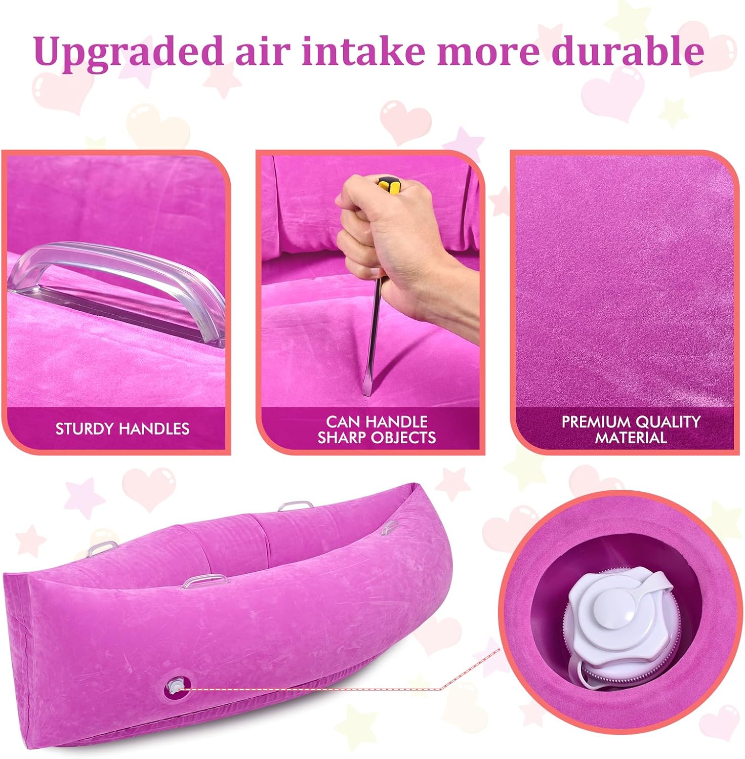 Sensory Chair for Kids, Inflatable Peapod Sensory Chair for Autistic Children, 60 Inch Sensory Pod as a Relaxing Haven for Children with Sensory Needs, Bottom First Inflatable, with Electric Air Pump