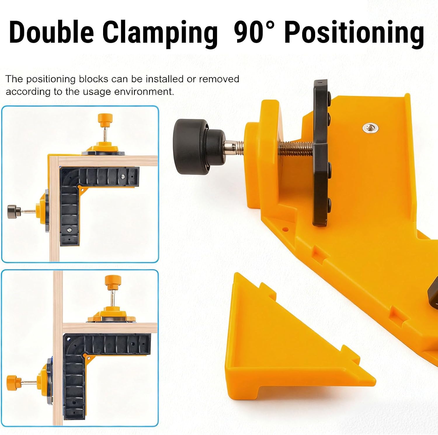 Garosa Woodworking Right Angle Clamp 90 Degree Adjustable L Shape with Quick Release for Picture Frames Toolboxes Cabinet Drawers Assembly