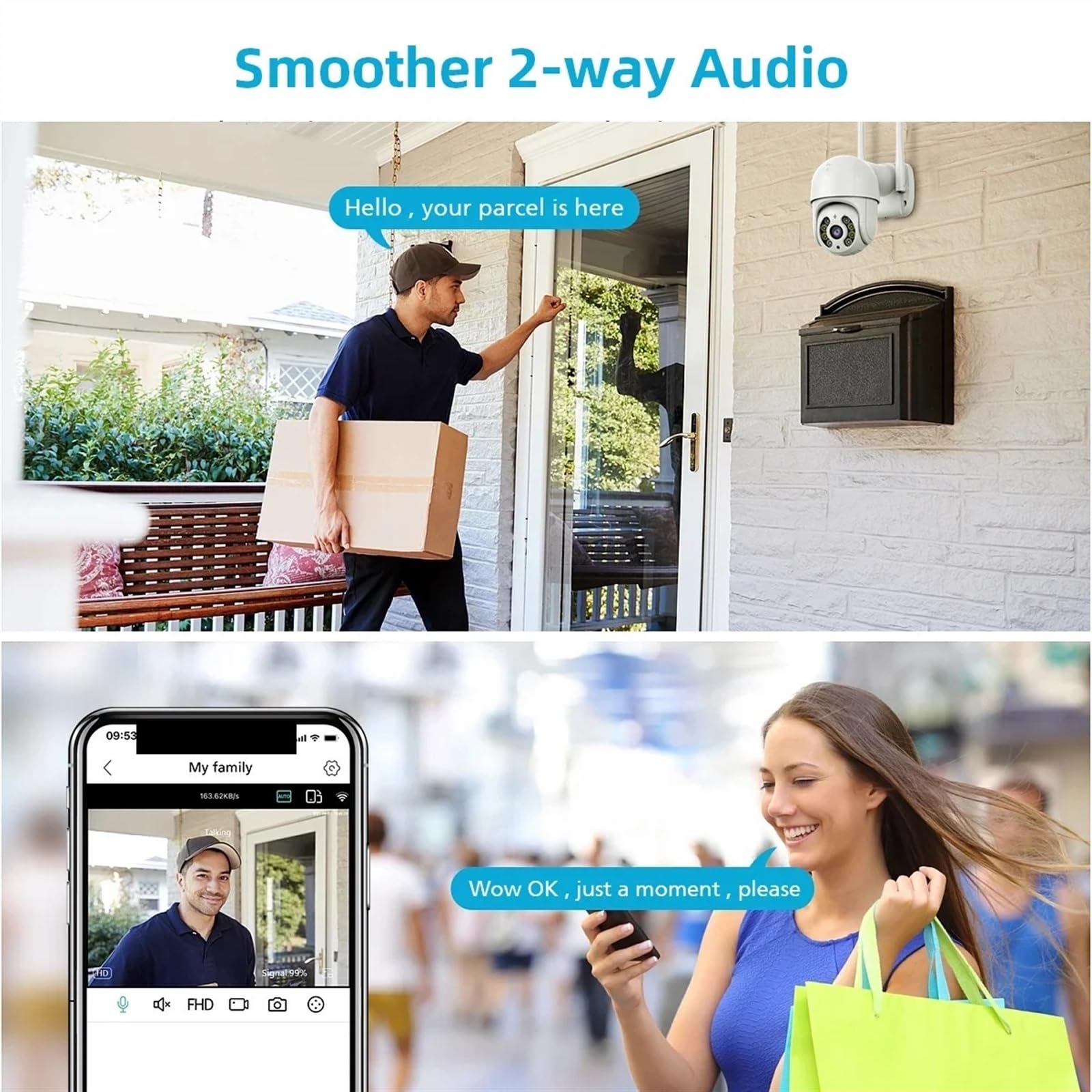 Kamera bezpieczeństwa zewnętrzna, Bezprzewodowa kamera IP 4K 8MP bezpieczeństwo zewnętrzne kamera PTZ 4MP HD automatyczne śledzenie kamera monitoringu CCTV aplikacja P2P Kamera bezpieczeństwa domowego