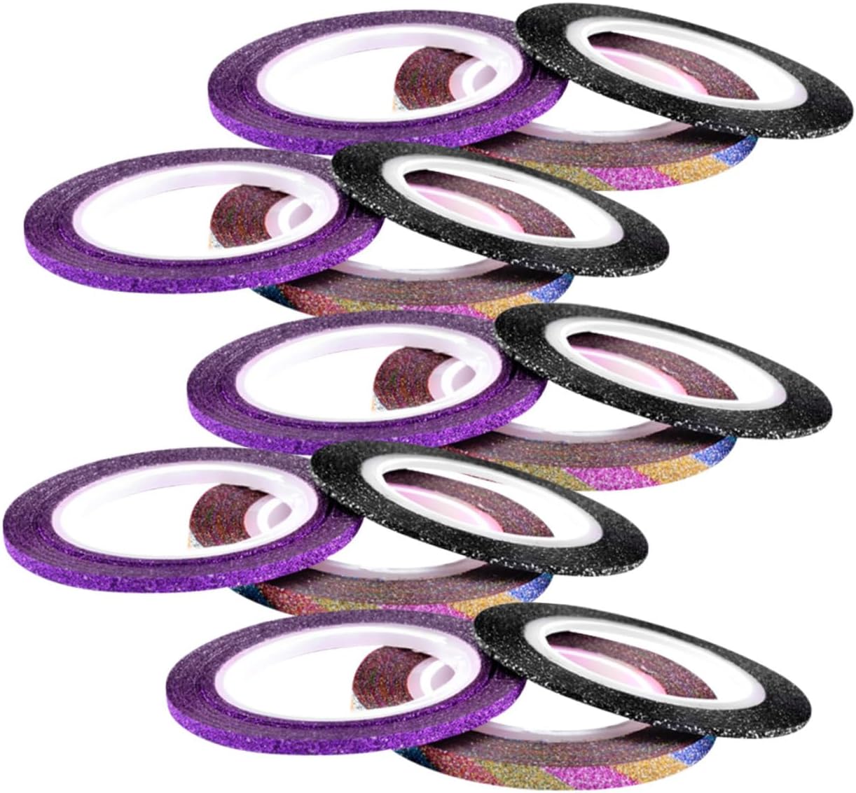 WOONEKY 30pcs Nail Striping Tape Gold Silver Glitter Nail Art Stickers Widths Lovers and Professionals
