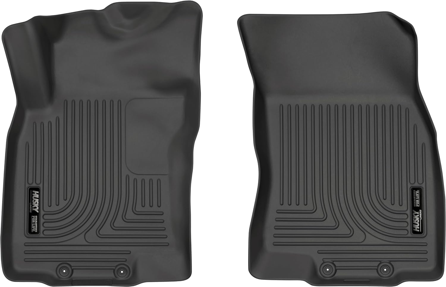 Husky Liners Weatherbeater Floor Mats | Fits 2014-2020 Nissan Rogue; 2014-2015 Nissan X-Trail | Front Row, 2-pc Black - 13381
