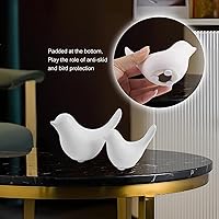 Vista 6 de Notakia Estatuas de pájaros blancos pequeños, decoración del hogar, adornos decorativos de estilo moderno para decoración de sala de estar, 2