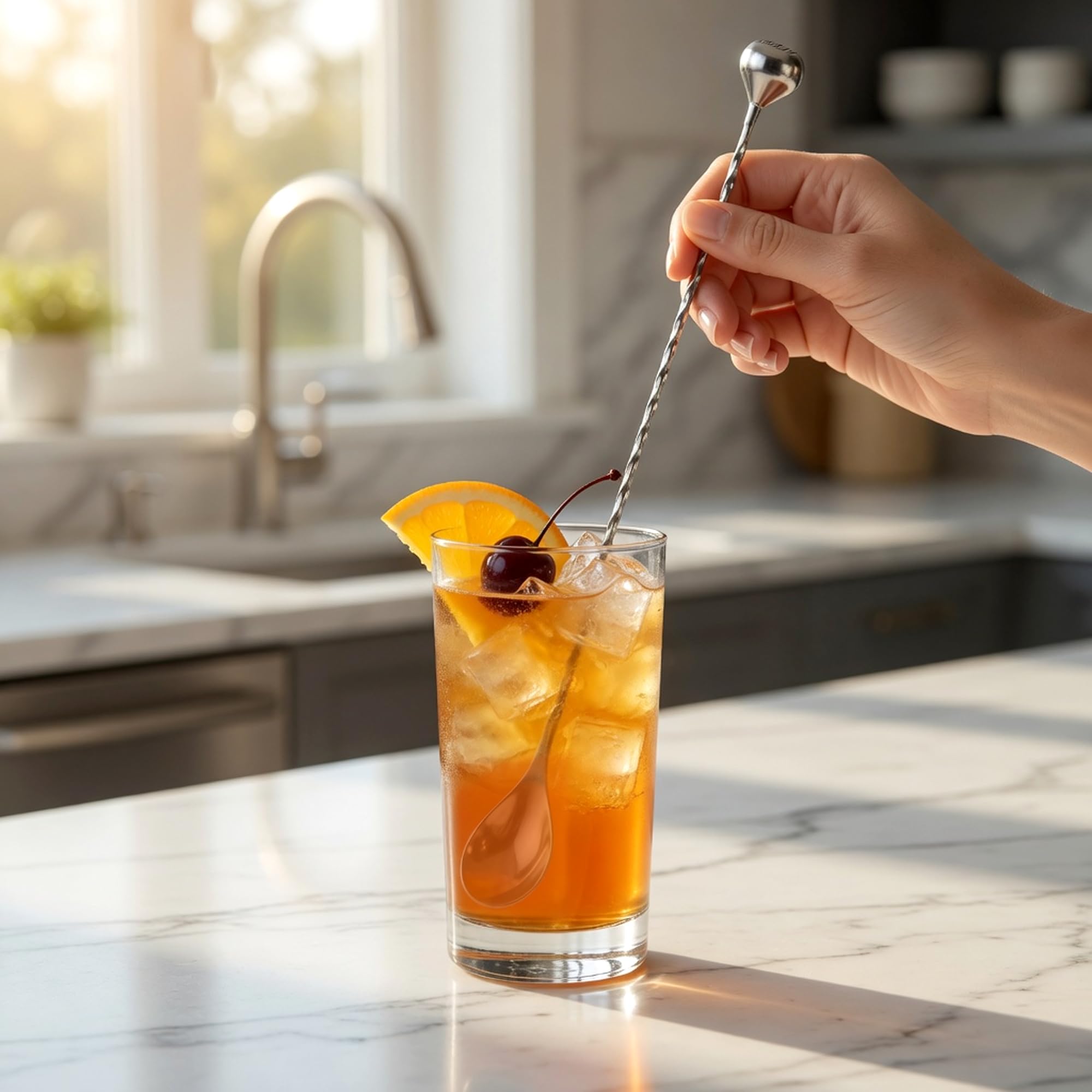 Homestia 2-in-1 Muddler Bar Spoon - Cocktail Mixing Tool -2