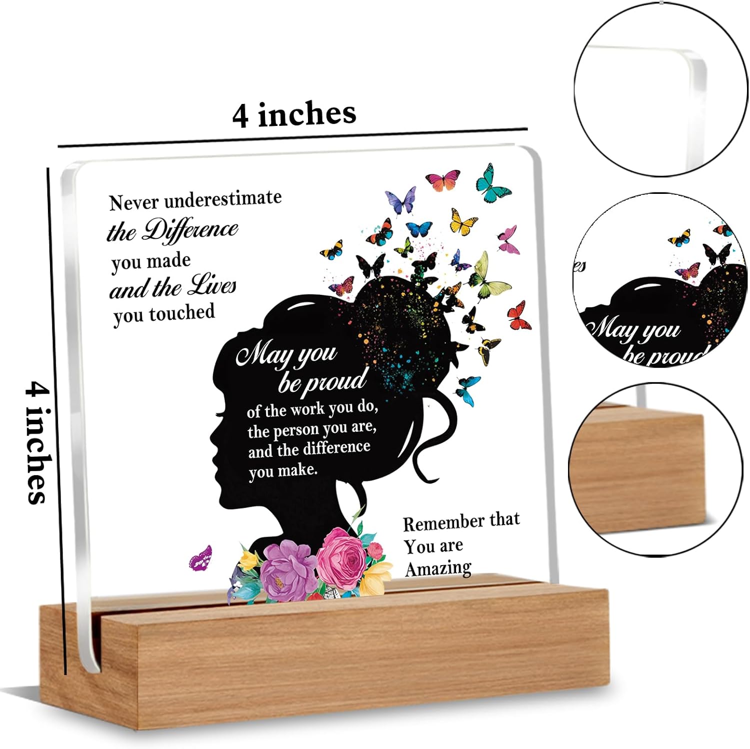Thank You Gifts for Friends Coworker, Inspirational Gift for Women, Leaving Farewell Gifts for Nurse Teacher Counselor Boss Lady Sister, You are Amazing Home Office Acrylic Desk Decor image 3