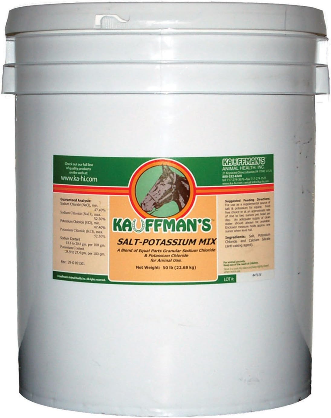 Kauffman Salt Potassium Electrolytes - 50 Lb