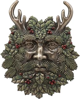 Ebros Gift The Horned God Winter Season Greenman Pan Wall Decor Plaque 7" Wide Decorative Sculpture