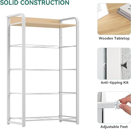 Miniatura 6 de YITAHOME Cómoda de tela con 5 cajones, unidad organizadora de torre de almacenamiento para dormitorio, sala de estar y armarios, marco de acero