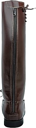 MB-2 Men's Mens Man Motorcycle Police Patrol Leather Tall Knee High Riding Boots - Brown