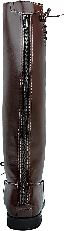 MB-2 Men's Mens Man Motorcycle Police Patrol Leather Tall Knee High Riding Boots - Brown