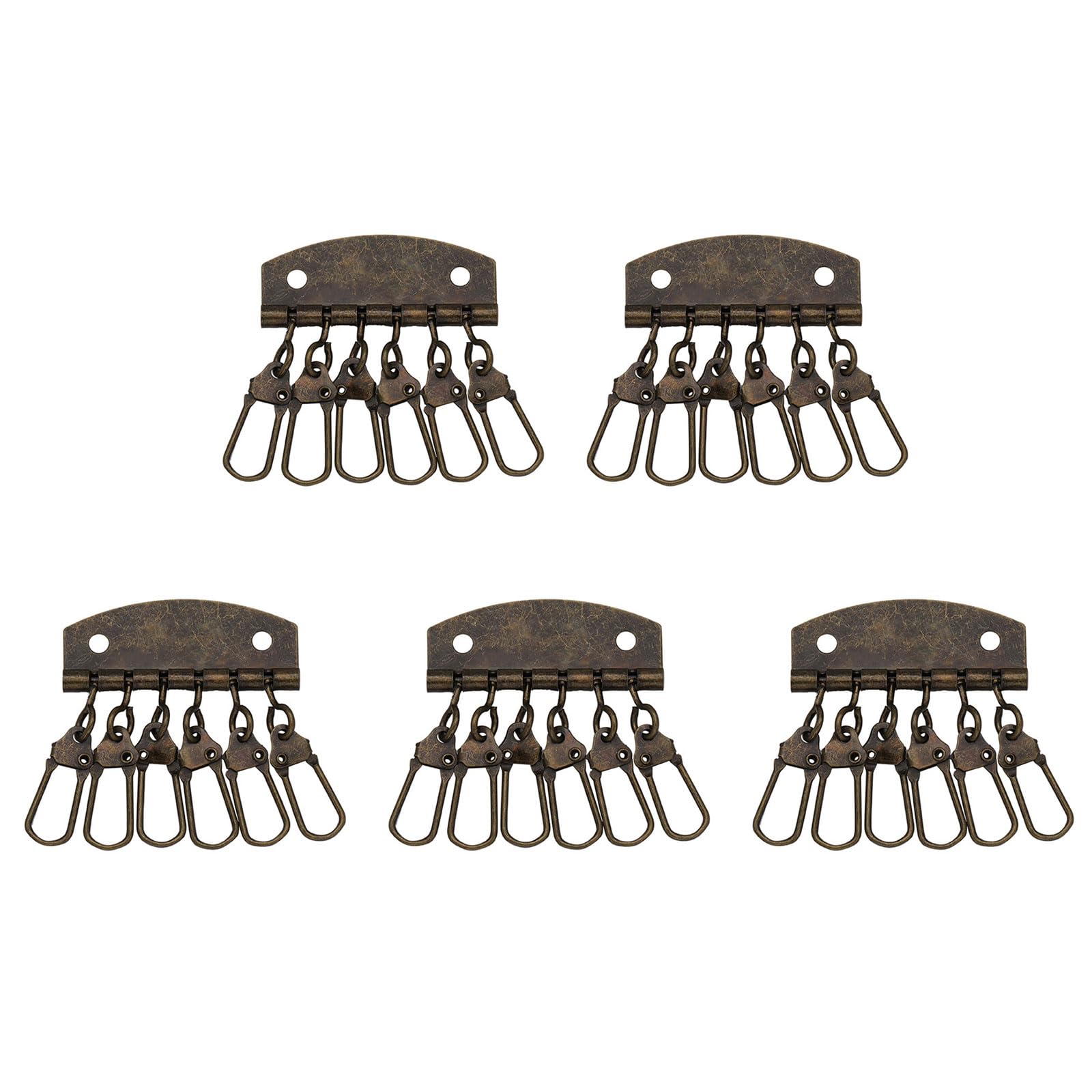 Tsophreniq 5 Pcs/Set Keychain Organizers Practical Holders Row Keyring Organizers Hardware Supplies for Wallet Purse Bag