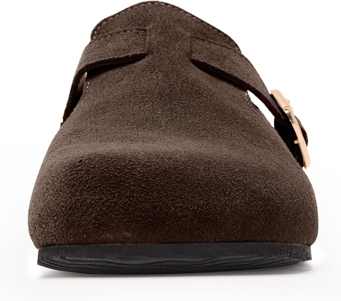 Women's Suede Clogs Leather Mules Slip On Sandals with Arch Support - Image 5