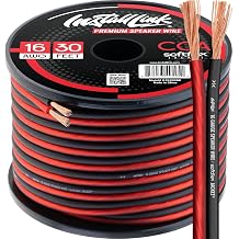 تثبيت رابط 16 AWG مقياس مكبر الصوت سلك كابل 30 قدم ستيريو، سيارة أو مسرح منزلي، CCA