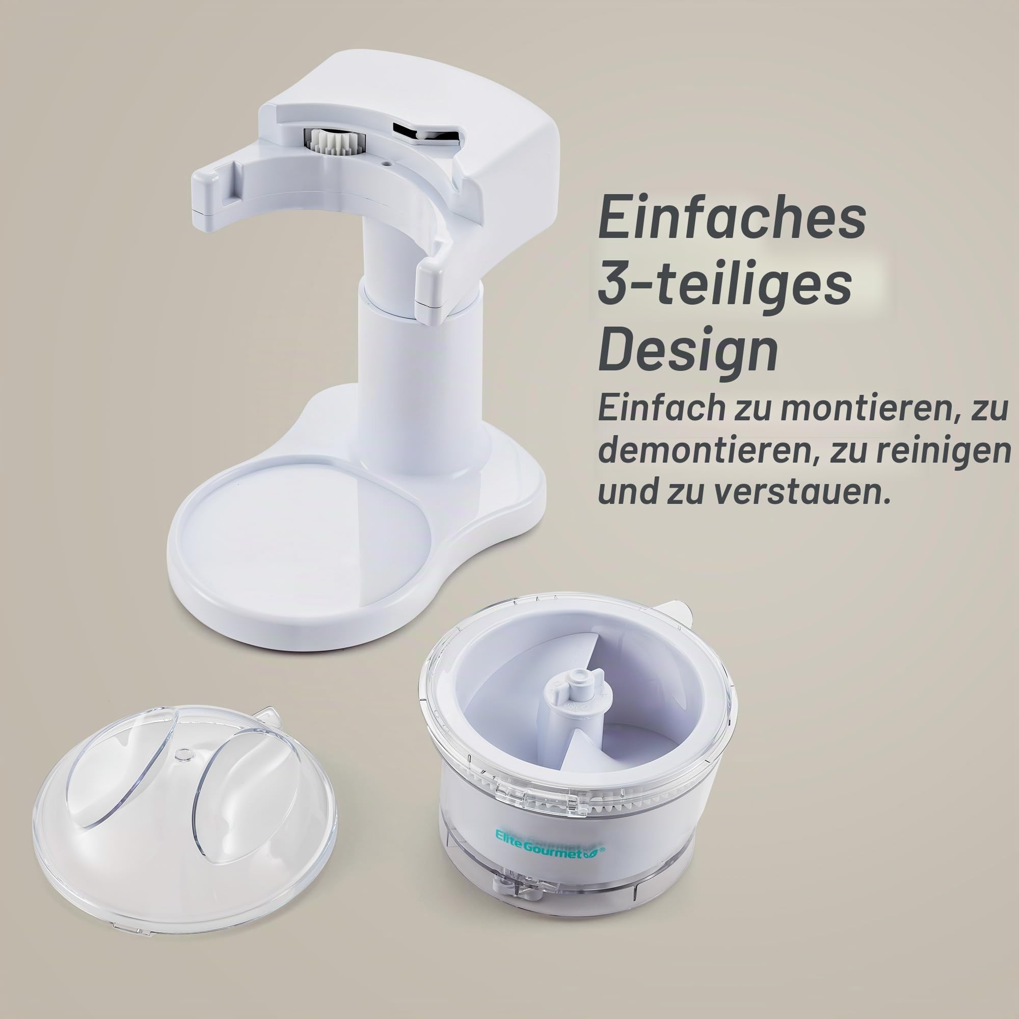 Elite Gourmet ESI1201 Schneekegel und rasierte Eismaschine mit transparentem Deckel und Servierschale