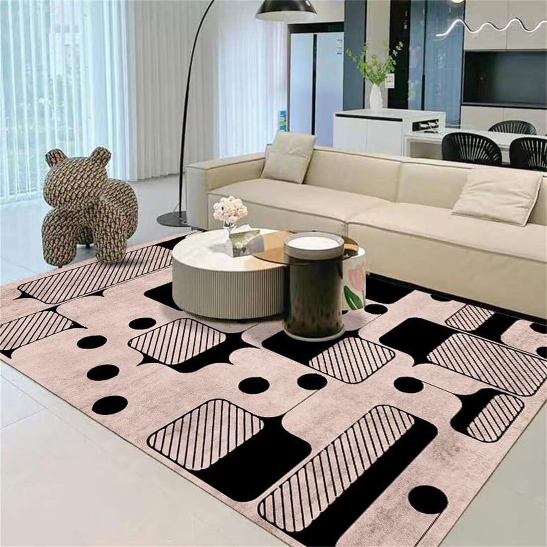 Tapis extérieur noir 60x90cm idéal pour la cuisine et les chiens