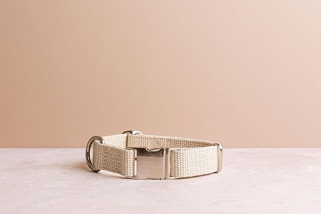 Foto 2 de 7 de Collar sostenible para perro │ Collar de cáñamo puro 100% natural para perros medianos, cómodo