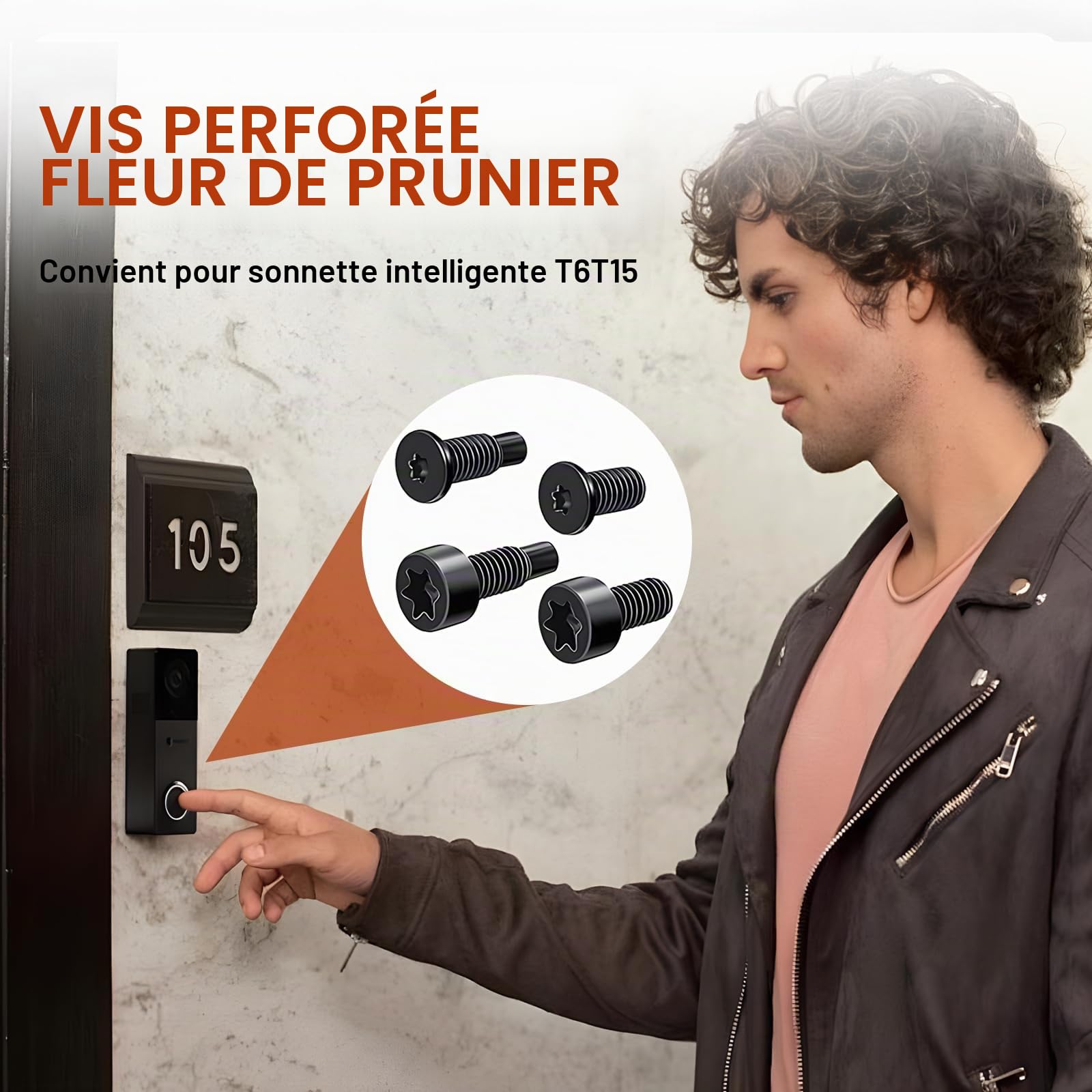 40 Pièces Vis de Rechange pour Sonnette de Porte avec Tournevis, Vis T5, T16 de Rechange Intelligentes, Vis de Sécurité Compatibles avec Sonnette Vidéo, Sonnette Vidéo 2 et Vis à Anneau Pro
