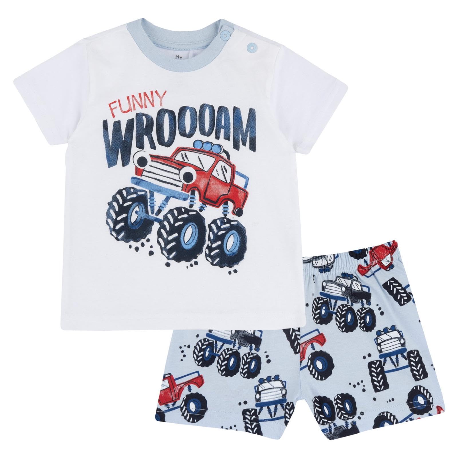 Chicco, Kurzer Pyjama aus leichter Baumwolle, Kinderpyjama, Designed in Italy