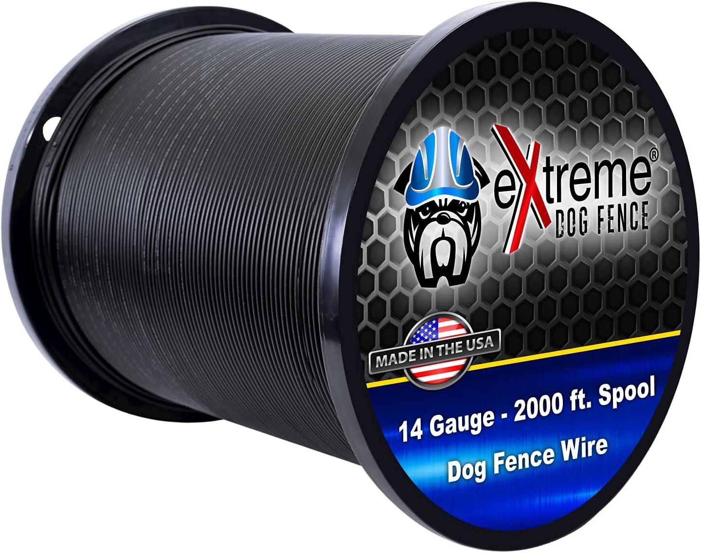2000 Feet of Extreme Dog Fence's Heavy Duty Polyethylene Coated 14 Gauge Pet Containment Wire - Compatible with Any Brand Dog Fence System or Any Application That Uses Copper Tracer Wire