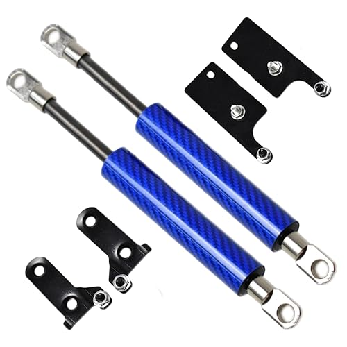 Kit de amortiguadores de asistencia para puerta trasera TSUBASA para Toyota Hilux Revo 2015-2023 GUN125 GUN126 Camioneta Puerta trasera amortiguadores de apoyo de levantamiento amortiguadores de gas (azul fibra de carbono)
