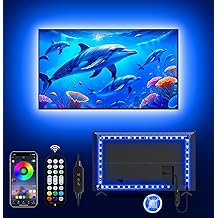 MATICOD LED Lights for TV, 13.1ft TV Lights for 45-60in, Music Sync Color Changing Tv Backlight with Bluetooth Smart App Remote Control, USB Powered RGB 5050 RGB Strip Light for Xmas Decor