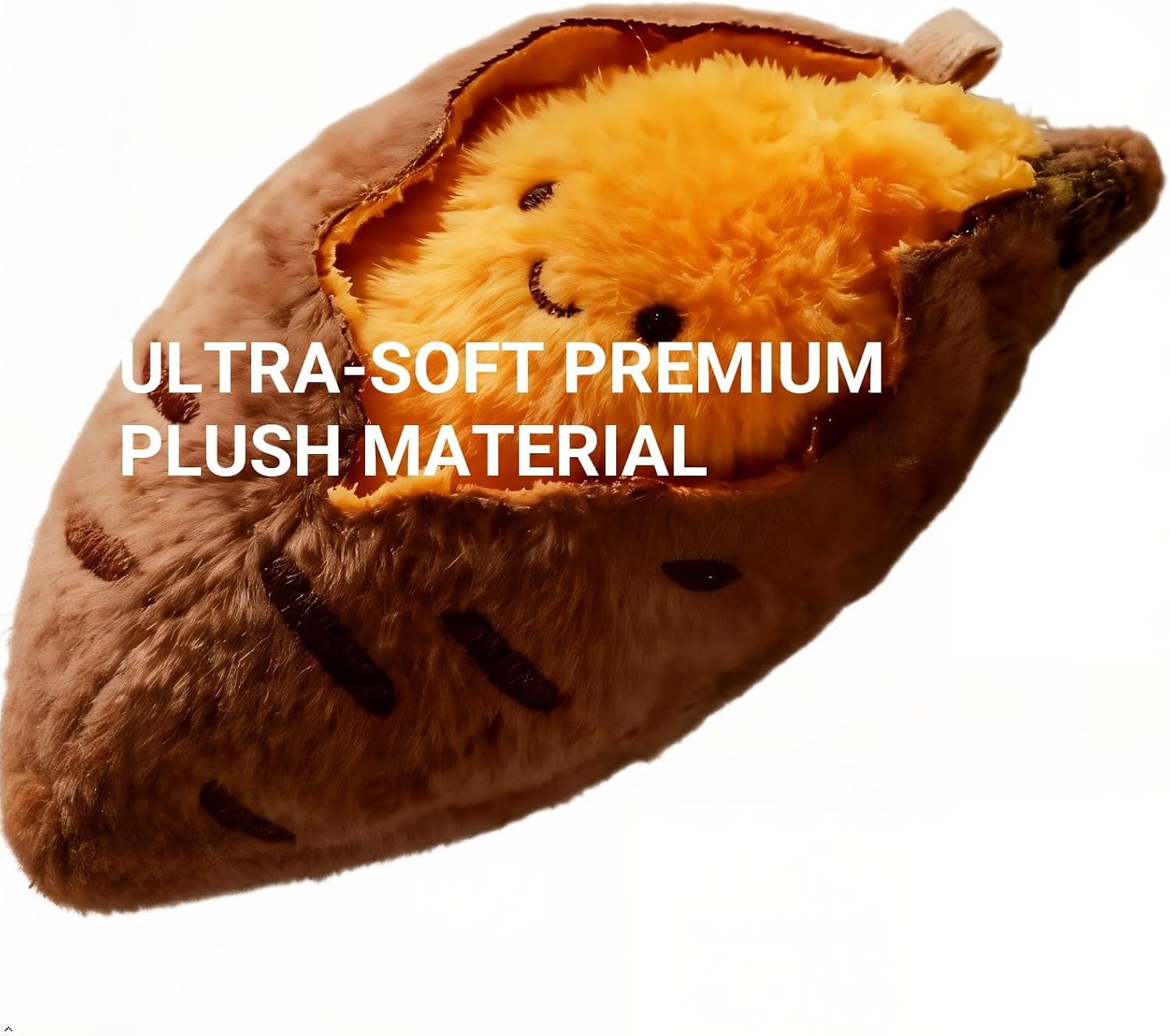 Plush Sweet Potato Keychain, Cute Stuffed Food Charm, Bag Accessory with Pendant, Kawaii Design