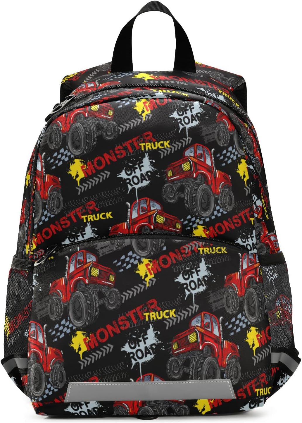 Custom Monster Truck Backpack for Boys Girls – Personalized Preschool Bag with Name for School & Travel
