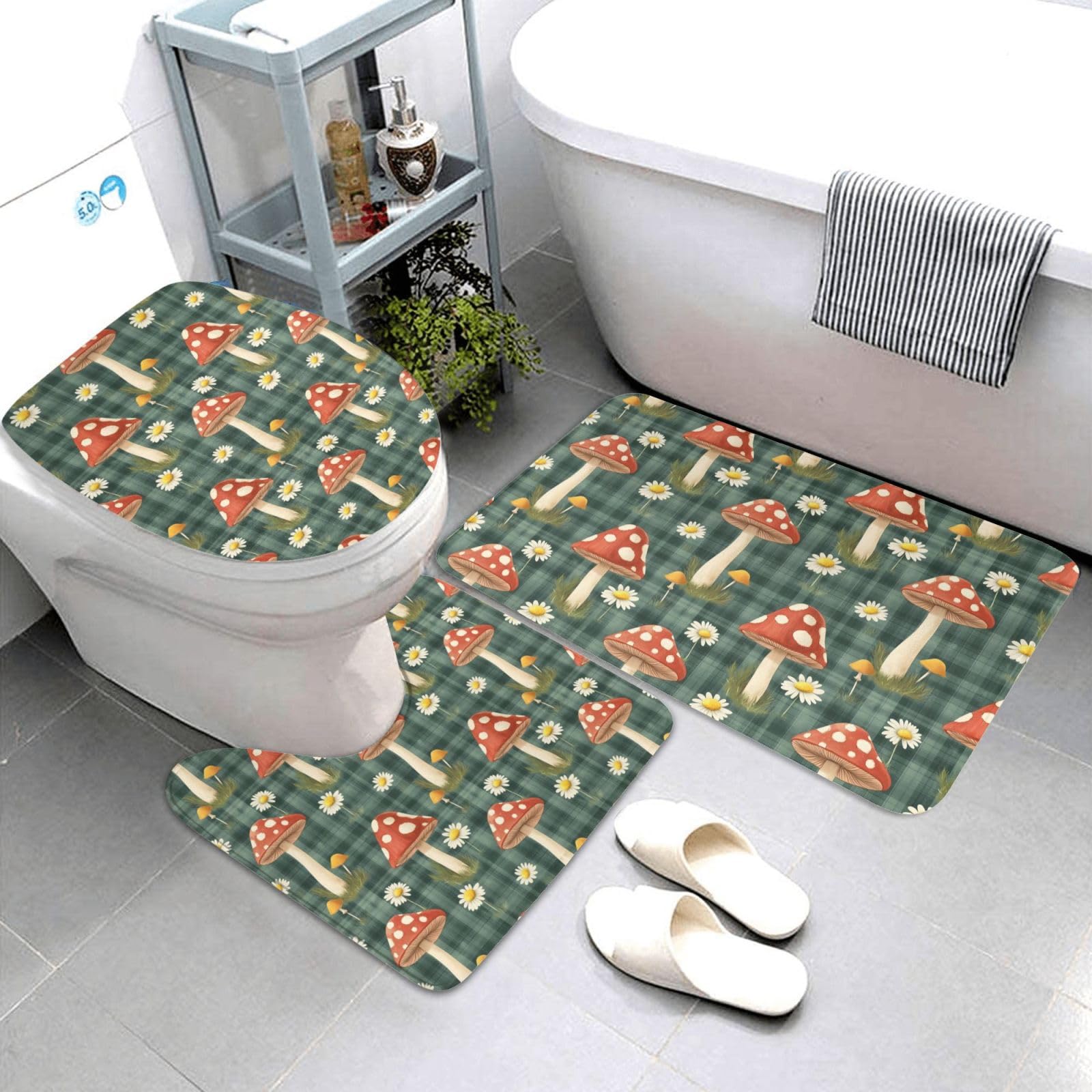 Tapis de bain antidérapant lot de 3 pour sécuriser la sortie de douche des enfants