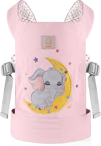GAGAKU Portabebés de juguete para niños, portabebés de juguete, portabebés Reborn con correas ajustables para accesorios de muñeca de animales de
