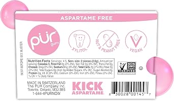 PUR Gum | Sugar Free Chewing Gum | 100% Xylitol | Vegan, Aspartame Free, Gluten Free & Diabetic Friendly | Natural Bubblegum Flavoured Gum, 9 Pieces (Pack of 12)