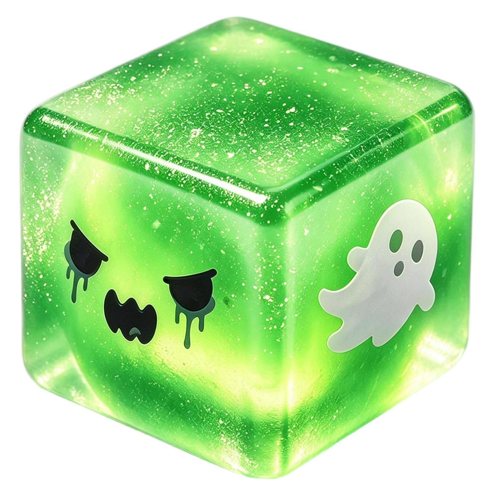 Halloween Ghost Cube Squishy Stress Ball (Green)