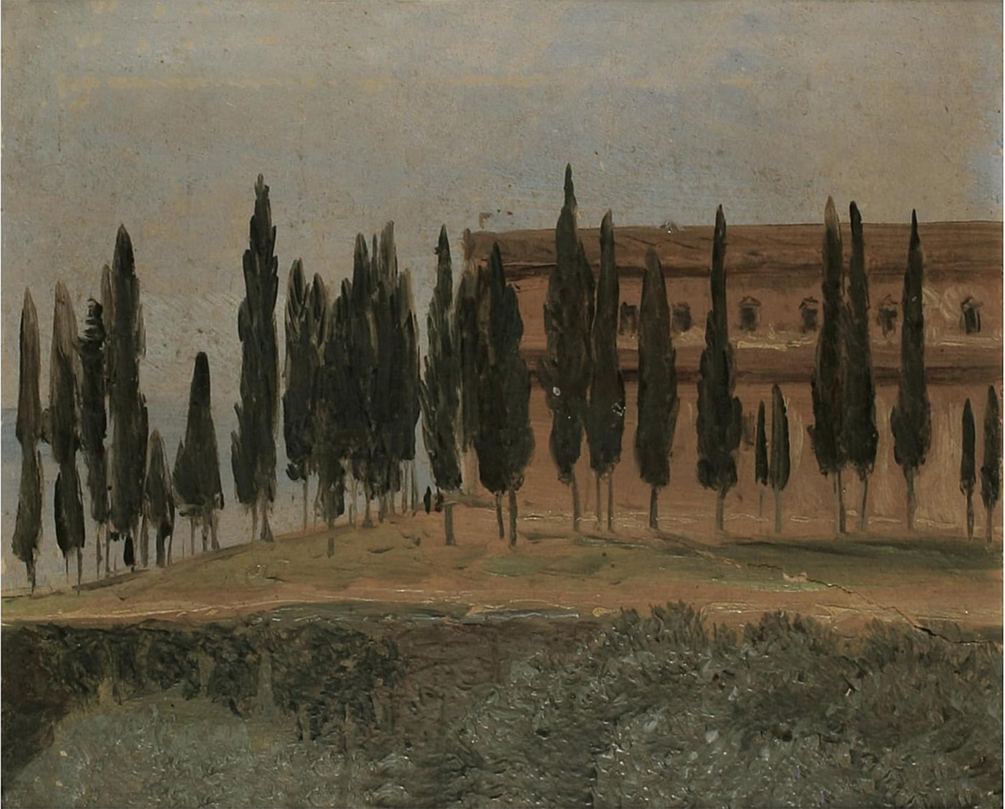 POSTERIIk Famous Modern Artwork Art Mural Monastery of Monte Oliveto Near Florence by Carl Gustav Carus Oil Paintings Pictures for Home Decor 60x90cm