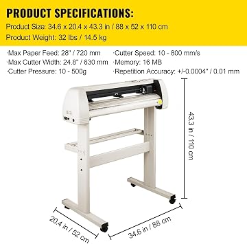 آلة قطع لافتة قطع الفينيل مع 20 شفرة LCD Signmaster Software USB Port 2 Pinch Rollers