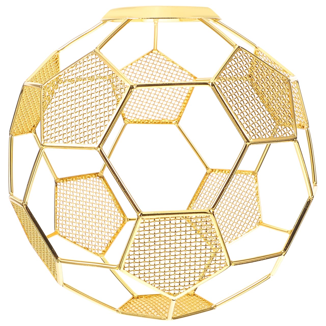 IWOWHERO Football Lampshade Hollow Out Metal Pendant Light Shade 5.1X5.1 Inch Soccer Shape Lamp Cover for Home Bar Kitchen Corridor Decoration