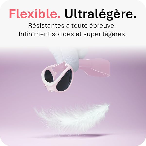 Mausito Lunettes de soleil bébé 0-18 mois bandeau ajustable et souple, monture flexible | Lunettes de soleil enfant avec protection 100% UV400 & sans BPA | Design européen moderne, maintien parfait - 5