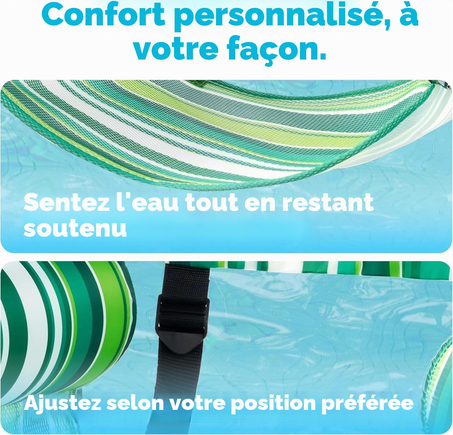 X2 Matelas Gonflable Piscine. Gonflables pour Piscine Adultes, Lot De 2 Fauteuils Flottants Confortables, Flotteurs Solides pour Adultes, Parfaits pour Les Fêtes, L’Été.